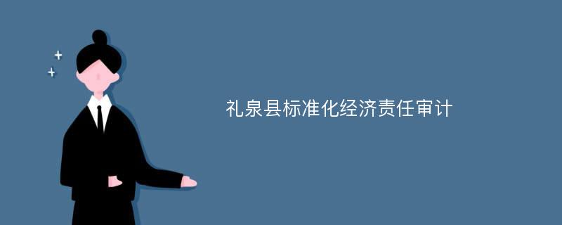 礼泉县标准化经济责任审计